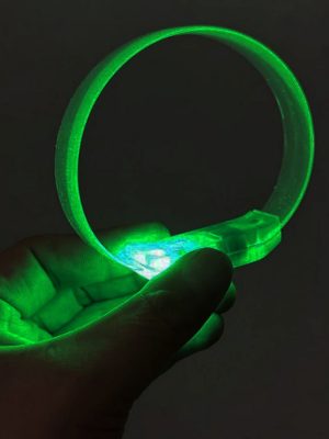 3 Modlu Pilli LED Işıklı Esnek Parti Bilekliği Yeşil