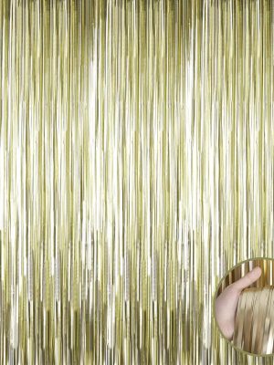 Mat Altın Püsküllü Kapı Perdesi - Parti, Bekarlığa Veda, Doğum Günü 1x2 m