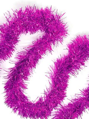 Parti İçin Mega Kalın Sim Süs 2 Metre Uzunluk 10 cm Genişlik Fuşya İthal