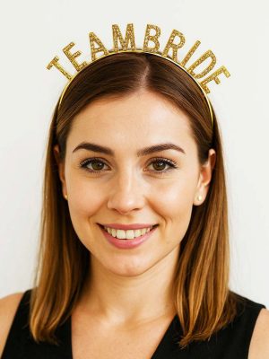 Altın Renk Team Bride Taç Plastik – Gelin ve Nedime Tacı