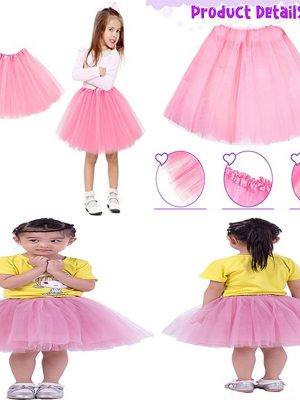 Pembe Renk Tütü Etek Bale Eteği Gösteri Eteği Çocuk Bebek Boy