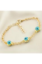 Nazarlı Zincir Trend Bileklik-Sarı - Görsel 2