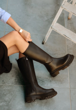 Idax Siyah Cilt Topuklu Çizme (Numara: 39) - Görsel 3