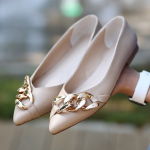 Popi Nude Cilt Zincirli Babet Ayakkabı (Numara: 40) - Görsel 7