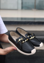 Riwan Siyah Cilt Babet Ayakkabı (Numara: 36)