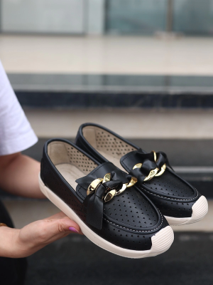 Riwan Siyah Cilt Babet Ayakkabı (Numara: 36)