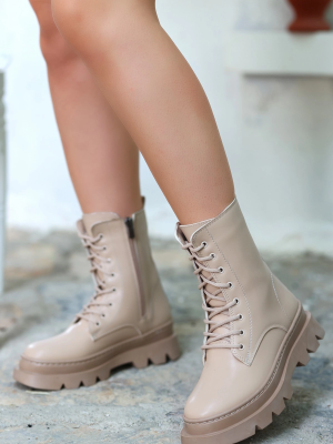 Orge Nude Cilt Bağcıklı Bot (Numara: 40)