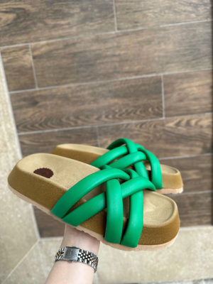 Tenda Yeşil Cilt Terlik (Numara: 38)