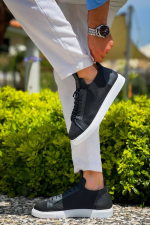 Kb-112 Kuback Siyah Triko Bağcıklı Günlük Erkek Ayakkabı (Numara: 41) - Görsel 5