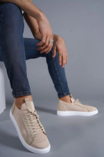 Kb-112 Kuback Bej Triko Bağcıklı Günlük Erkek Ayakkabı (Numara: 41) - Görsel 4