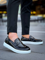 Kb-027 Kuback Bağcıksız Siyah Rugan G Günlük Erkek Ayakkabı (Numara: 40) - Görsel 5