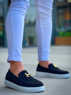 Kb-027 Kuback Bağcıksız Siyah Süet H Günlük Erkek Ayakkabı (Numara: 40)