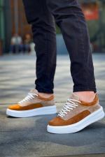 Kb-005 Kuback Vizon Taba Süet Bağcıklı  Günlük Erkek  Ayakkabı (Numara: 42) - Görsel 3