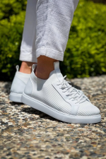 Kb-112 Kuback Beyaz Triko Bağcıklı Günlük Erkek Ayakkabı (Numara: 42) - Görsel 2