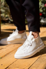 Kb-112 Kuback Beyaz Triko Bağcıklı Günlük Erkek Ayakkabı (Numara: 42) - Görsel 4