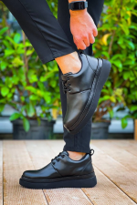 Kb-X3  Kuback Siyah Cilt Siyah Taban Bağcıklı  Günlük Erkek  Ayakkabı (Numara: 41) - Görsel 3