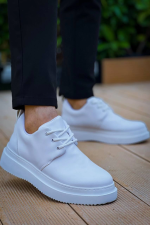 Kb-X3  Kuback Beyaz Cilt Bağcıklı  Günlük Erkek  Ayakkabı (Numara: 42) - Görsel 2