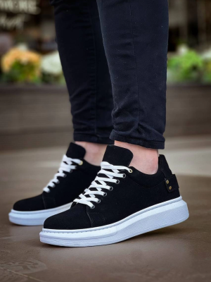 Kb047 Kuback Siyah Süet Günlük Erkek Ayakkabı (Numara: 45)