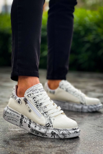 Kb-02 Kuback Bağcıklı Crocodile Beyaz Gazete Günlük Erkek Ayakkabı (Numara: 40) - Görsel 4