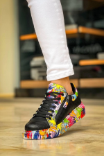 Kb-02  Kuback Bağcıklı Crocodile Siyah Kırmızı Günlük Erkek Ayakkabı (Numara: 41) - Görsel 2