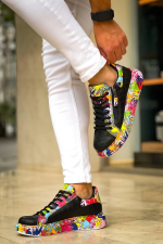 Kb-02  Kuback Bağcıklı Crocodile Siyah Kırmızı Günlük Erkek Ayakkabı (Numara: 41) - Görsel 6