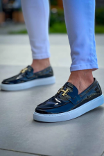 Kb-027  Kuback Bağcıksız Siyah Rugan H Günlük Erkek Ayakkabı (Numara: 40) - Görsel 4