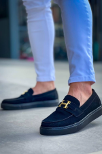 Kb-027  Kuback Bağcıksız Kömür Süet H Günlük Erkek Ayakkabı Siyah (Numara: 44) - Görsel 4