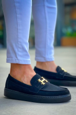 Kb-027  Kuback Bağcıksız Kömür Süet H Günlük Erkek Ayakkabı Siyah (Numara: 41) - Görsel 3