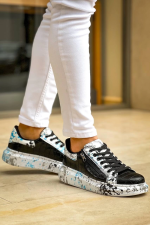 Kb-02 Kuback Bağcıklı Crocodile Siyah Mavi Günlük Erkek Ayakkabı (Numara: 43) - Görsel 3