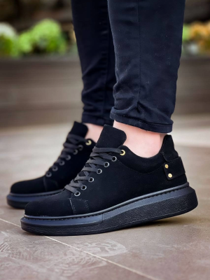 Kb047 Kuback Kömür Süet Günlük Erkek Ayakkabı Siyah (Numara: 44)