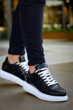 Kb047 Kuback Siyah Crocodile Günlük Erkek Ayakkabı (Numara: 40)