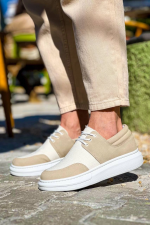 Kb-042 Kuback Bağcıklı Bej Günlük Erkek Ayakkabı (Numara: 42) - Görsel 2