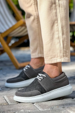 Kb-042  Kuback Bağcıklı Gri Günlük Erkek Ayakkabı (Numara: 41) - Görsel 3