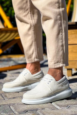 Kb-042  Kuback Bağcıklı Beyaz Günlük Erkek Ayakkabı (Numara: 41) - Görsel 3