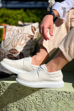 Kb-042  Kuback Bağcıklı Beyaz Günlük Erkek Ayakkabı (Numara: 40) - Görsel 4