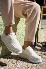 Kb-042  Kuback Bağcıklı Beyaz Günlük Erkek Ayakkabı (Numara: 40) - Görsel 5