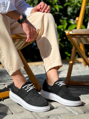 Kb-042  Kuback Bağcıklı Siyah Günlük Erkek Ayakkabı (Numara: 41)