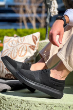 Kb-042  Kuback Bağcıklı  Siyah Deri Tozu Siyah Taban Günlük Erkek Ayakkabı (Numara: 41) - Görsel 2