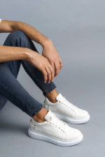 Kb047  Kuback Beyaz Crocodile Günlük Erkek  Ayakkabı (Numara: 40)