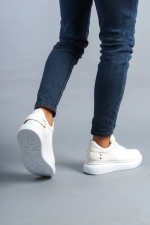 Kb047  Kuback Beyaz Crocodile Günlük Erkek  Ayakkabı (Numara: 40) - Görsel 2