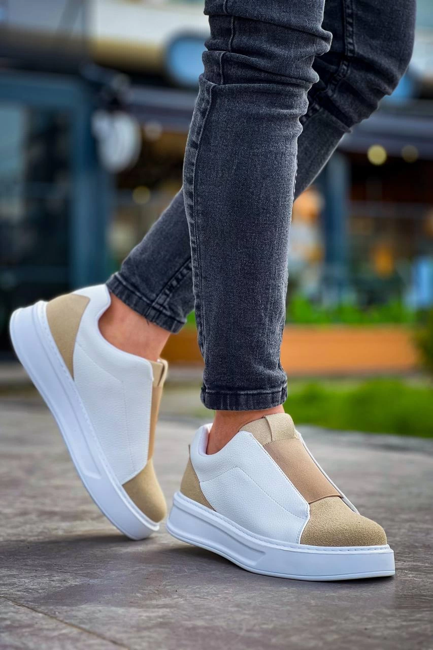 1228122_kb-007-beyaz-bej-yuksek-taban-tek-bant-bagciksiz-gunluk-erkek-ayakkabi-395800955-sw853sh1280.png Kb-007 Kuback Beyaz Bej Yüksek Taban Tek Bant Bağcıksız Günlük Erkek Ayakkabı (Numara: 42) - Görsel 3