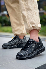 Kb-X500  Kuback Siyah Silwer  Bağcıklı  Günlük Erkek  Ayakkabı (Numara: 42) - Görsel 2