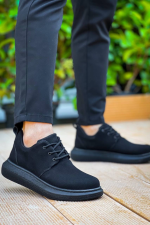 Kb-003 Kuback Siyah Süet Siyah Taban Bağcıklı  Günlük Erkek  Ayakkabı (Numara: 41) - Görsel 4