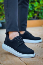 Kb-003 Kuback Siyah Süet Bağcıklı  Günlük Erkek  Ayakkabı (Numara: 44) - Görsel 2