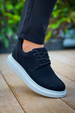 Kb-003 Kuback Siyah Süet Bağcıklı  Günlük Erkek  Ayakkabı (Numara: 44) - Görsel 4