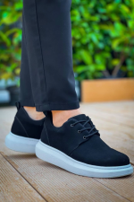 Kb-003 Kuback Siyah Süet Bağcıklı  Günlük Erkek  Ayakkabı (Numara: 41) - Görsel 3