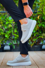 Kb-003 Kuback Gri Süet Bağcıklı  Günlük Erkek Ayakkabı (Numara: 41) - Görsel 5