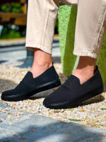 Kb-114 Kuback Siyah Triko Siyah Yüksek Taban Bağcıksız Günlük Erkek Ayakkabı (Numara: 42) - Görsel 3