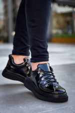 Kb-X4  Kuback Siyah Rugan Siyah Yüksek Taban Bağcıklı Günlük Erkek Ayakkabı (Numara: 40) - Görsel 3