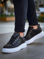 Kb-X4  Kuback Siyah Cilt Yüksek Taban Bağcıklı Günlük Erkek Ayakkabı (Numara: 40) - Görsel 3